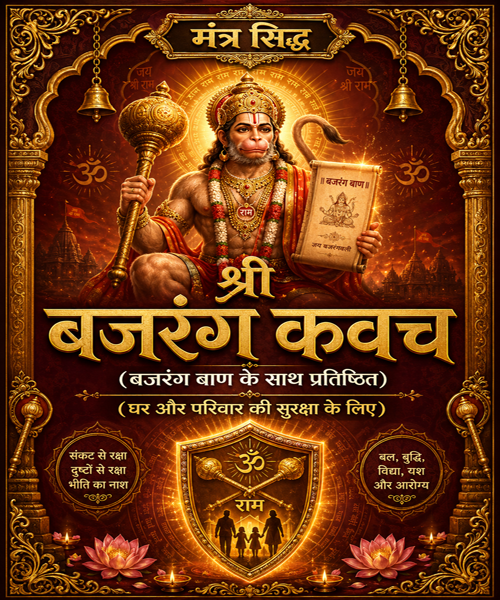 Mantra Siddha Shree Bajrang Kavach (consecrated with Bajrang Baan) (for home and family protection)